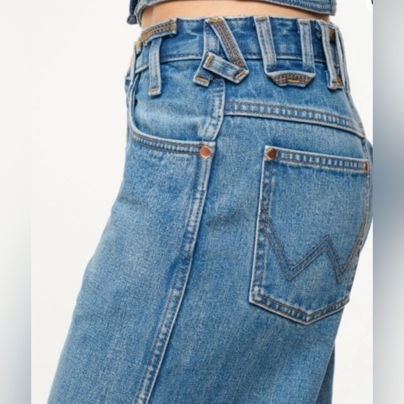 Wrangler Women's Blue Denim Jeans Colab with STAUD - Picture 1 of 6